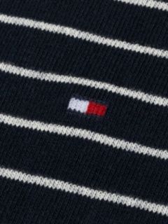 2-Pack Flag Embroidery Stripe Ankle Socks — Blue 2