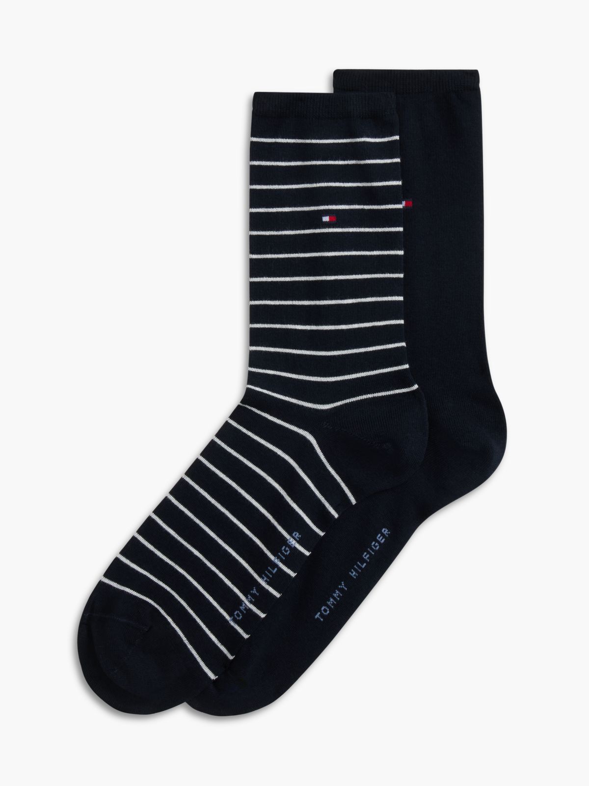 2-Pack Flag Embroidery Stripe Ankle Socks — Blue