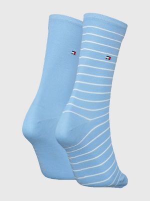 2 pares de calcetines altos para mujer Tommy Hilfiger 701227306 Breezy Blue