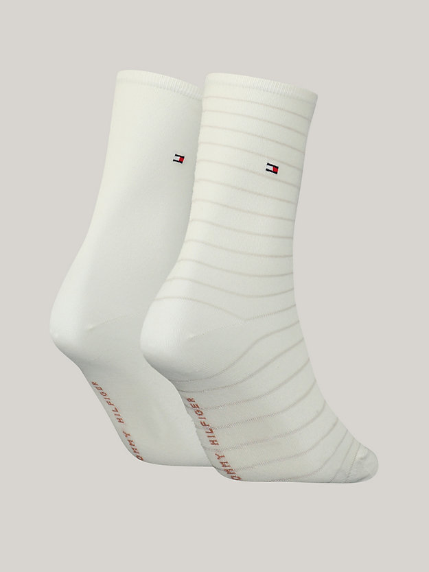 2-Pack Stripe Socks | White | Tommy Hilfiger