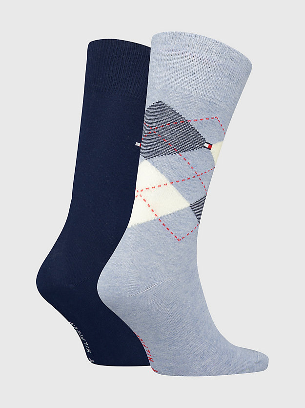 2-Pack Argyle Check Socks | Blue | Tommy Hilfiger