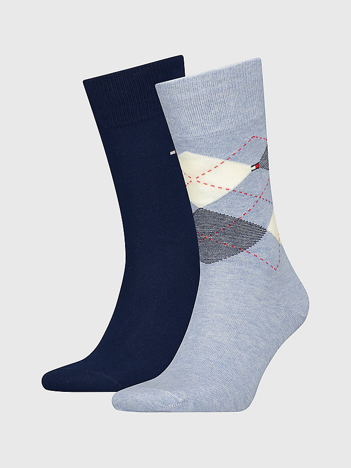 2-Pack Classics Argyle Socks | Blue | Tommy Hilfiger