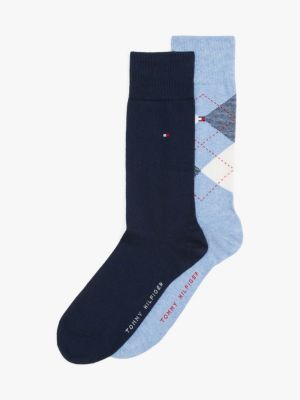 blue check socks for men tommy hilfiger