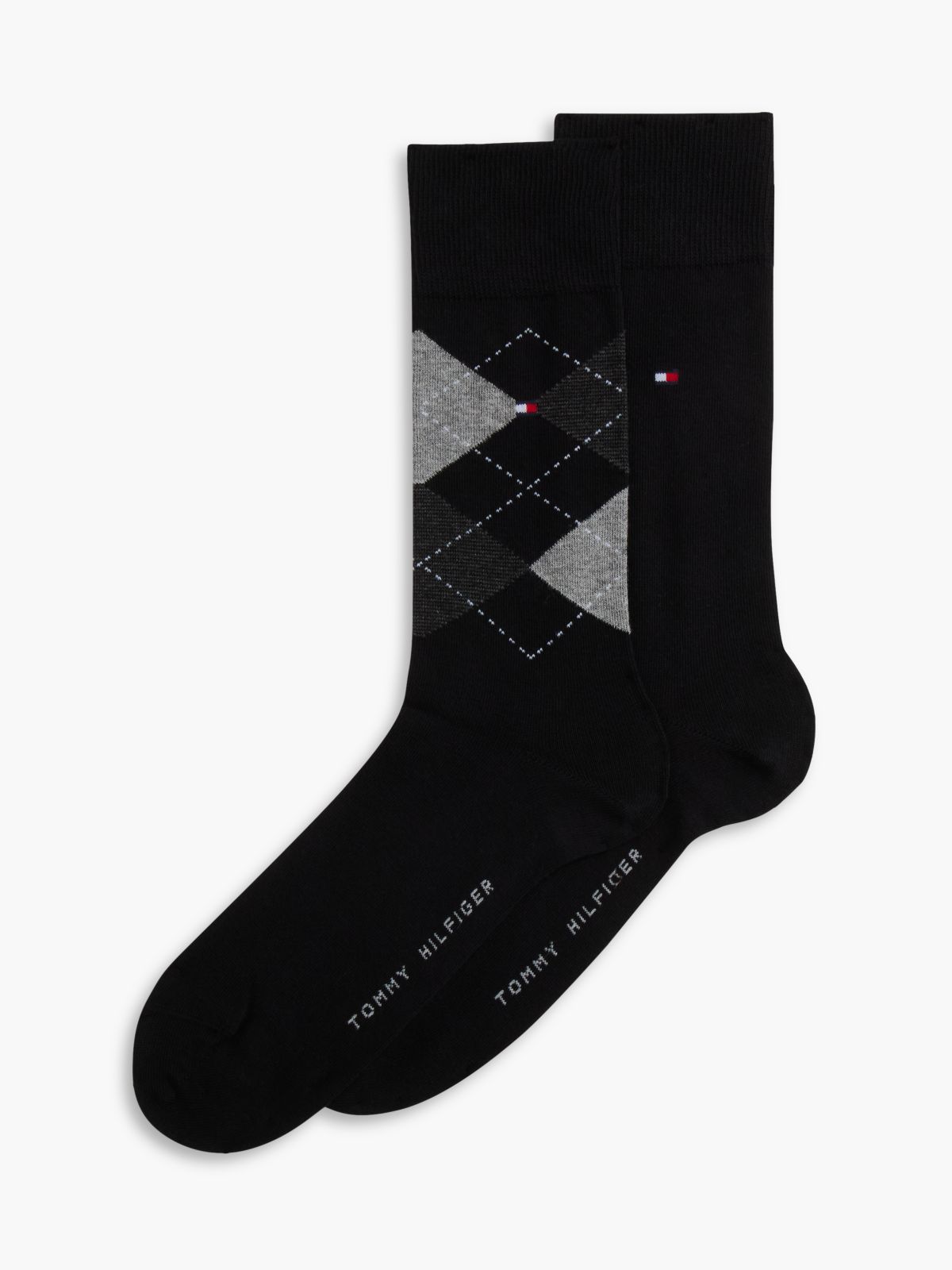2-Pack Flag Argyle Socks — Black
