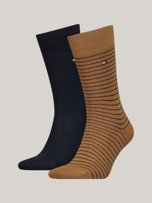 Pack 2 pares calcetines Tommy Hilfiger Hombre Kensington Brown Talla 39/42
