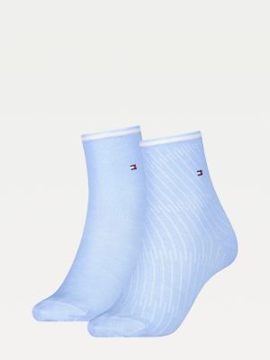 2-Pack Textured Stripe Ankle Socks 