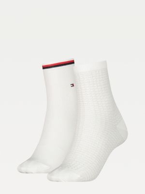 2-Pack Waffle Ankle Socks | WHITE 