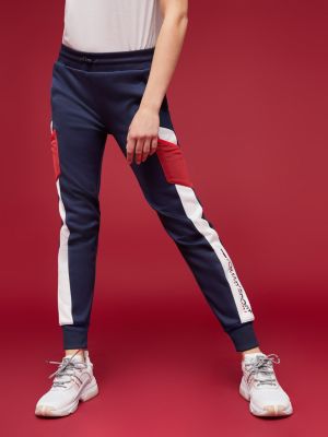 tommy hilfiger logo tape joggers womens