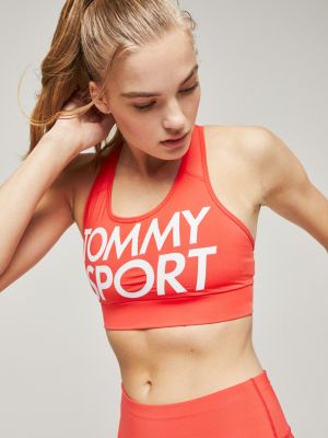 tommy hilfiger red sports bra