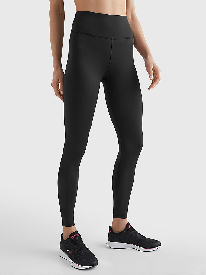 black sport performance full length leggings for women tommy hilfiger