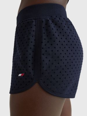 blue polka dot shorts