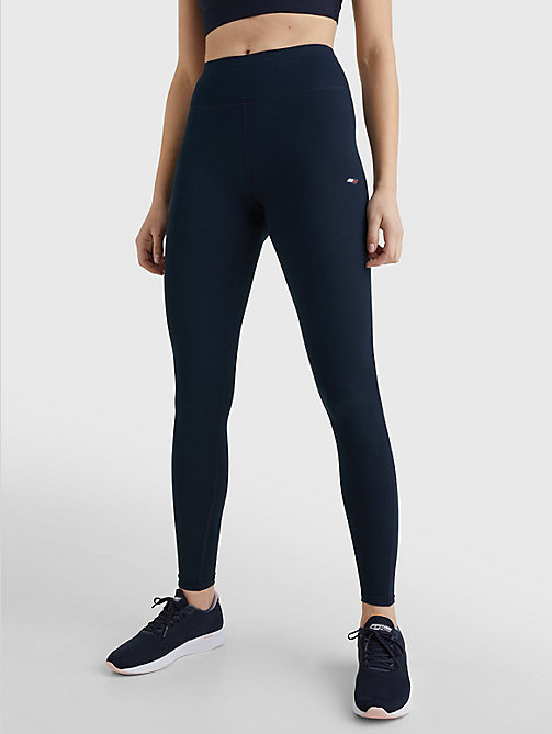 blue sport full length leggings for women tommy hilfiger