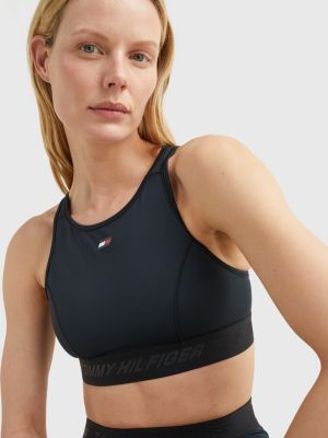 Sport Medium Support High Neck Bra BLACK Tommy Hilfiger