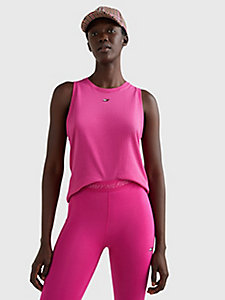 pink sport mesh tank top for women tommy hilfiger