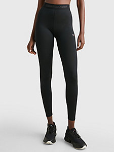 black sport essential full length tape leggings for women tommy hilfiger