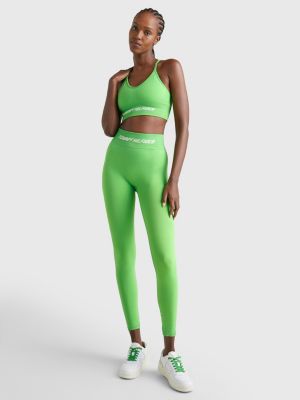Sport Essential Logo Low Support Bra GREEN Tommy Hilfiger
