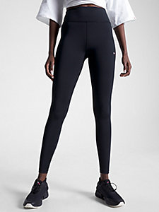 schwarz sport essential 7/8-leggings für damen - tommy hilfiger