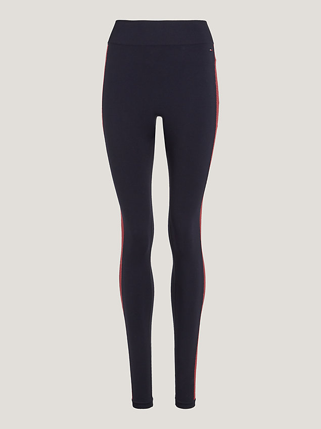 blue sport global stripe high rise full length leggings for women tommy hilfiger