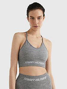 grey sport essential low support bra for women tommy hilfiger