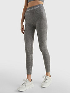 grey sport essential seamless full length leggings for women tommy hilfiger