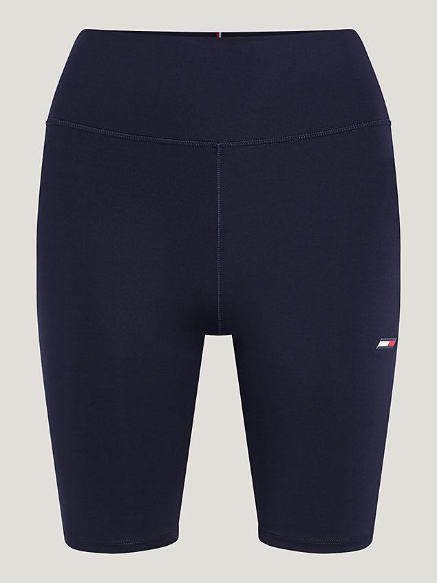 shorts sport essential skinny fit blue da donna tommy hilfiger