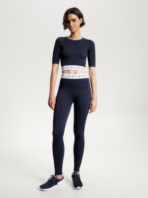 Tommy hilfiger black crop sales top