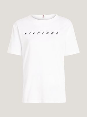 Tommy hilfiger white hot sale women's t shirt