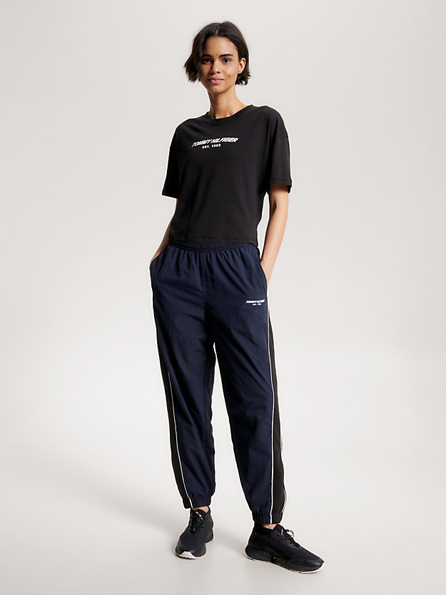 Sport Essential Relaxed Cropped Logo T-Shirt | BLACK | Tommy Hilfiger
