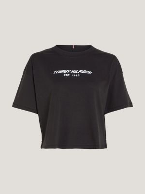 Black tommy hilfiger store t shirt women's