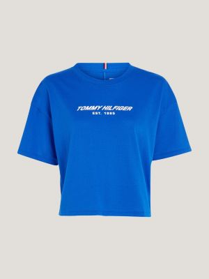 Sport Essential | | Blau Fit Tommy Relaxed Hilfiger Cropped T-Shirt