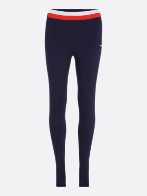 Donkerblauw met witte yoga legging I sportkleding dames