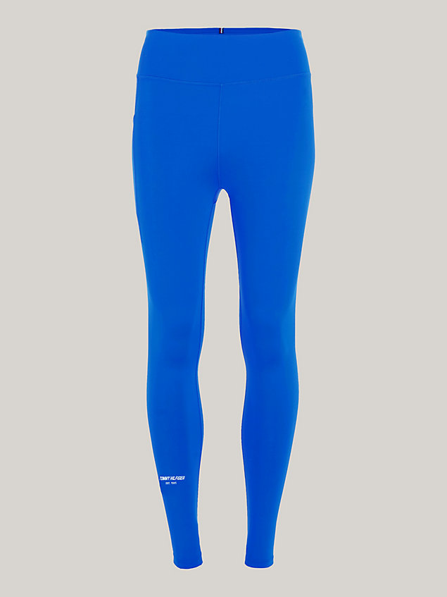 leggings deportivos largos de corte ceñido blue de mujer tommy hilfiger