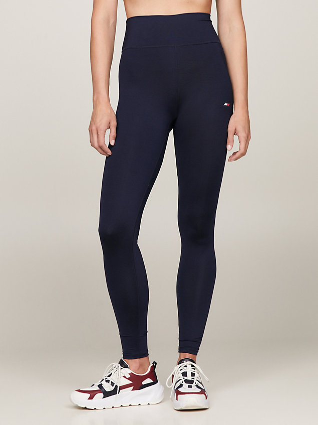 blue sport essential lange skinny fit leggings für damen - tommy hilfiger