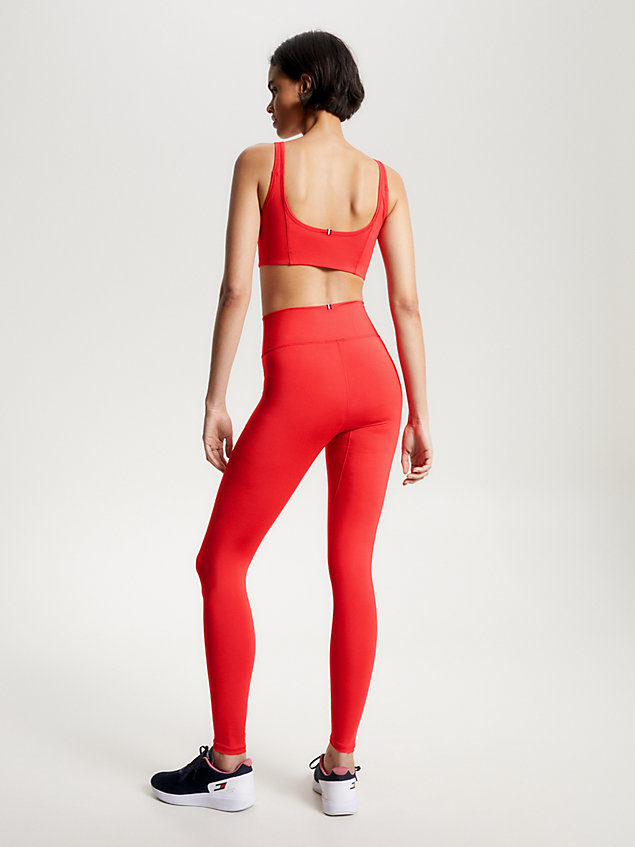 orange sport essential full length skinny fit leggings for women tommy hilfiger