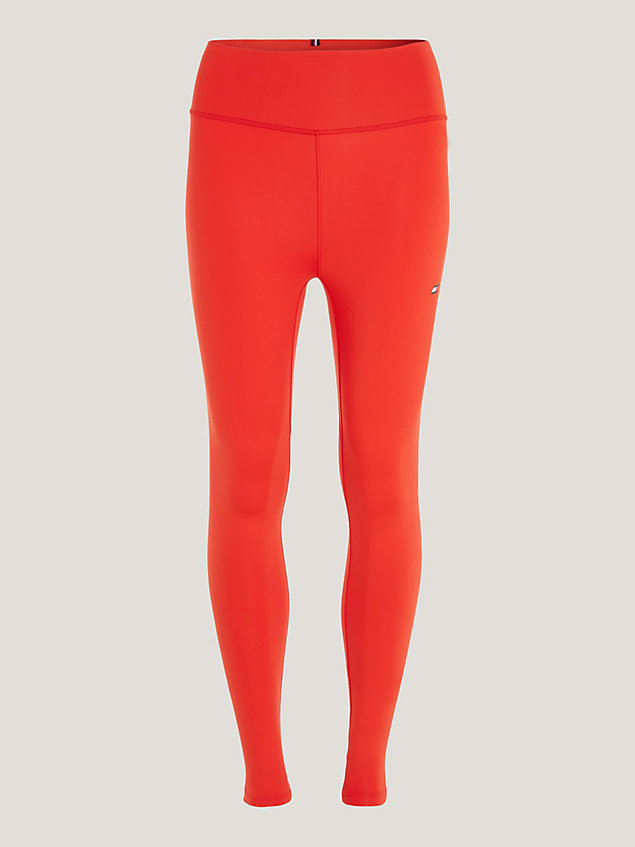 orange sport essential lange skinny fit leggings für damen - tommy hilfiger