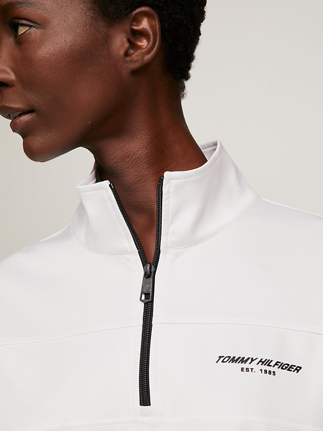 white sport essential relaxed fit logo-sweatshirt für damen - tommy hilfiger