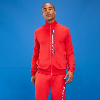 red tommy hilfiger tracksuit