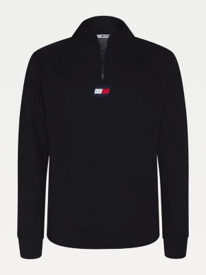 tommy hilfiger half zip fleece hoodie