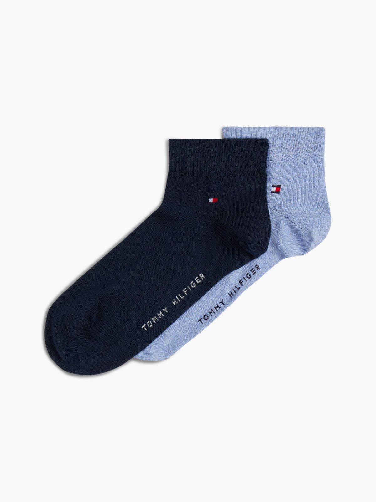2-Pack Flag Embroidery Ankle Socks — Blue