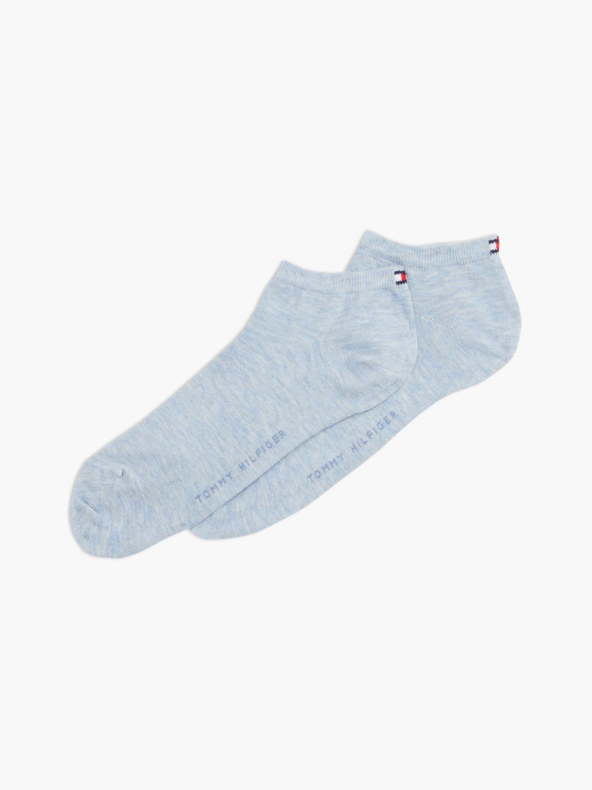 2-Pack Flag Embroidery Trainer Socks — Blue