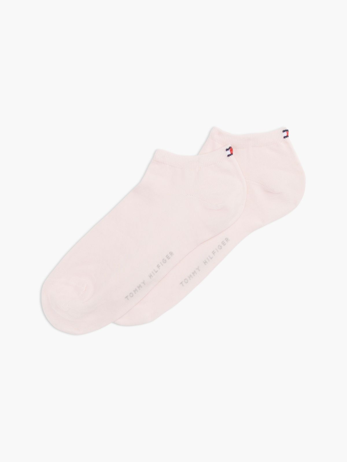2-Pack Flag Embroidery Trainer Socks — Pink