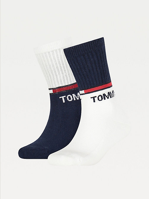 blue 2-pack sports socks for unisex tommy hilfiger