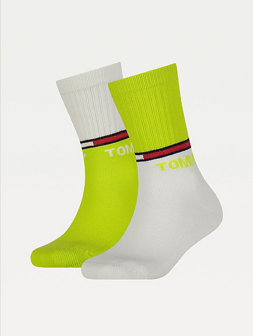 green 2-pack sports socks for unisex tommy hilfiger