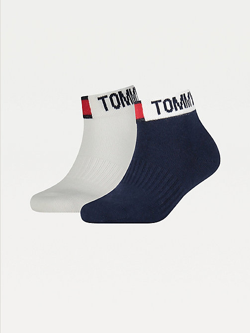 blue 2-pack sports ankle socks for unisex tommy hilfiger