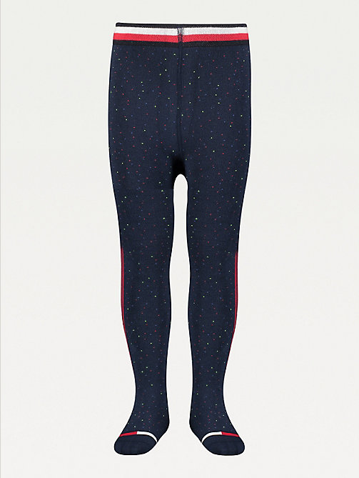 blue cotton tights for unisex tommy hilfiger