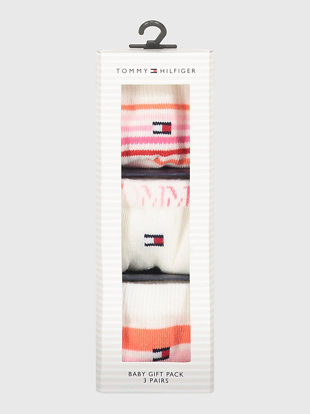 PINK COMBO 3-Pack Socks Gift Box for newborn TOMMY HILFIGER