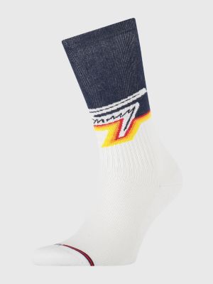 blue 1er-pack logo-socken mit farbverlauf für unisex - tommy jeans