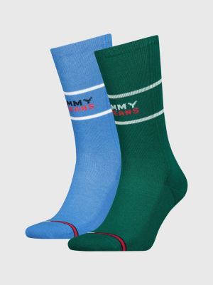 Allergie Uitputten Citaat Set van 2 paar sokken met logo | GROEN | Tommy Hilfiger