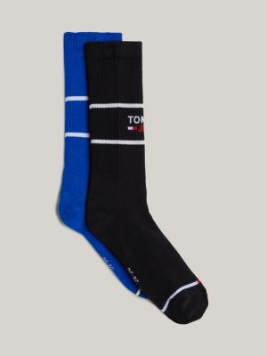 lot de 2 paires de chaussettes à logo blue pour unisexe tommy jeans