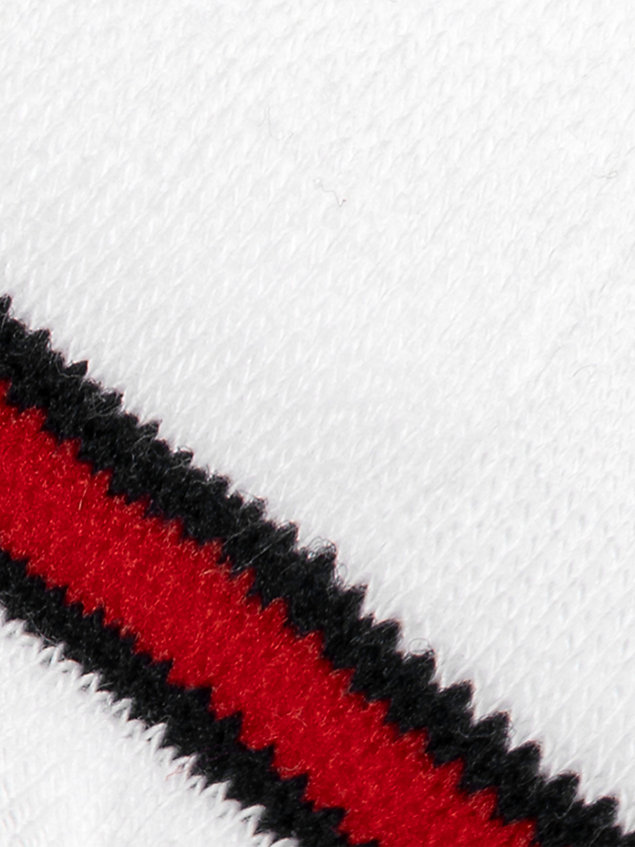 white zestaw 2 par skarpet do kostki z logo dla unisex - tommy jeans